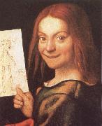 CAROTO, Giovanni Francesco Red-Headed Youth Holding a Drawing oil painting